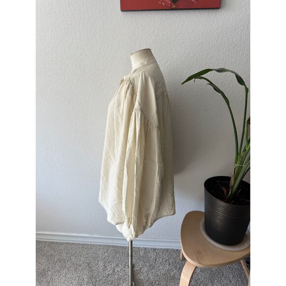 Anine Bing Women's Long Sleeve Silk Button Up Top - Picture 4 of 6